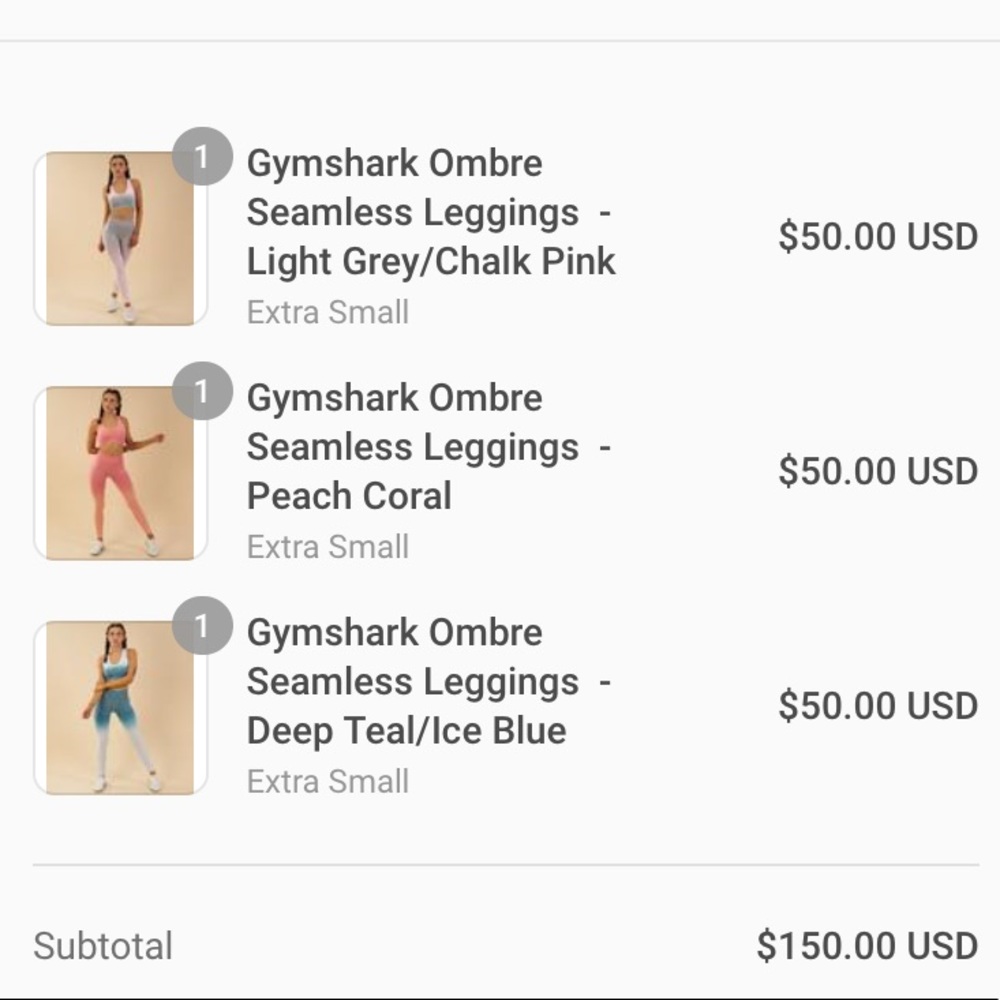 NEW GYMSHARK OMBRÉ LEGGINGS (NOT FOR SALE❗️❗️❗️❗️)